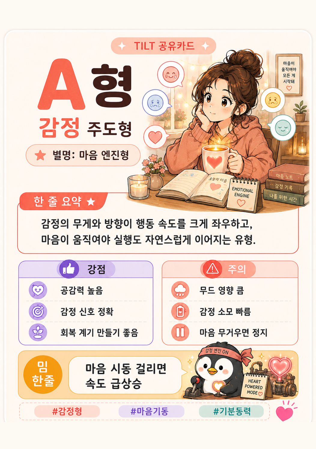 감정 기울기 카드