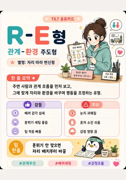 R-E 주변세팅 동조형 결과 카드